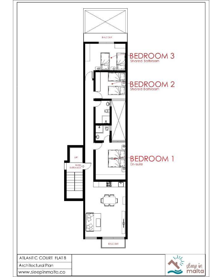 F8 Modern And Bright Apartment In Malta 姆西达 外观 照片